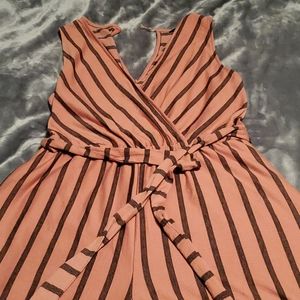 Torrid Pink and Black Calf Length Romper Sz 2